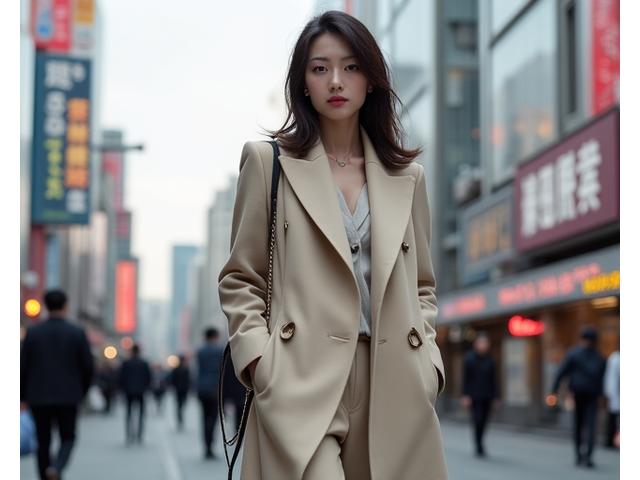 渋谷の都会的なストリートファッションを歩く人々