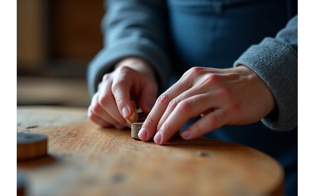 丁寧に作業する職人