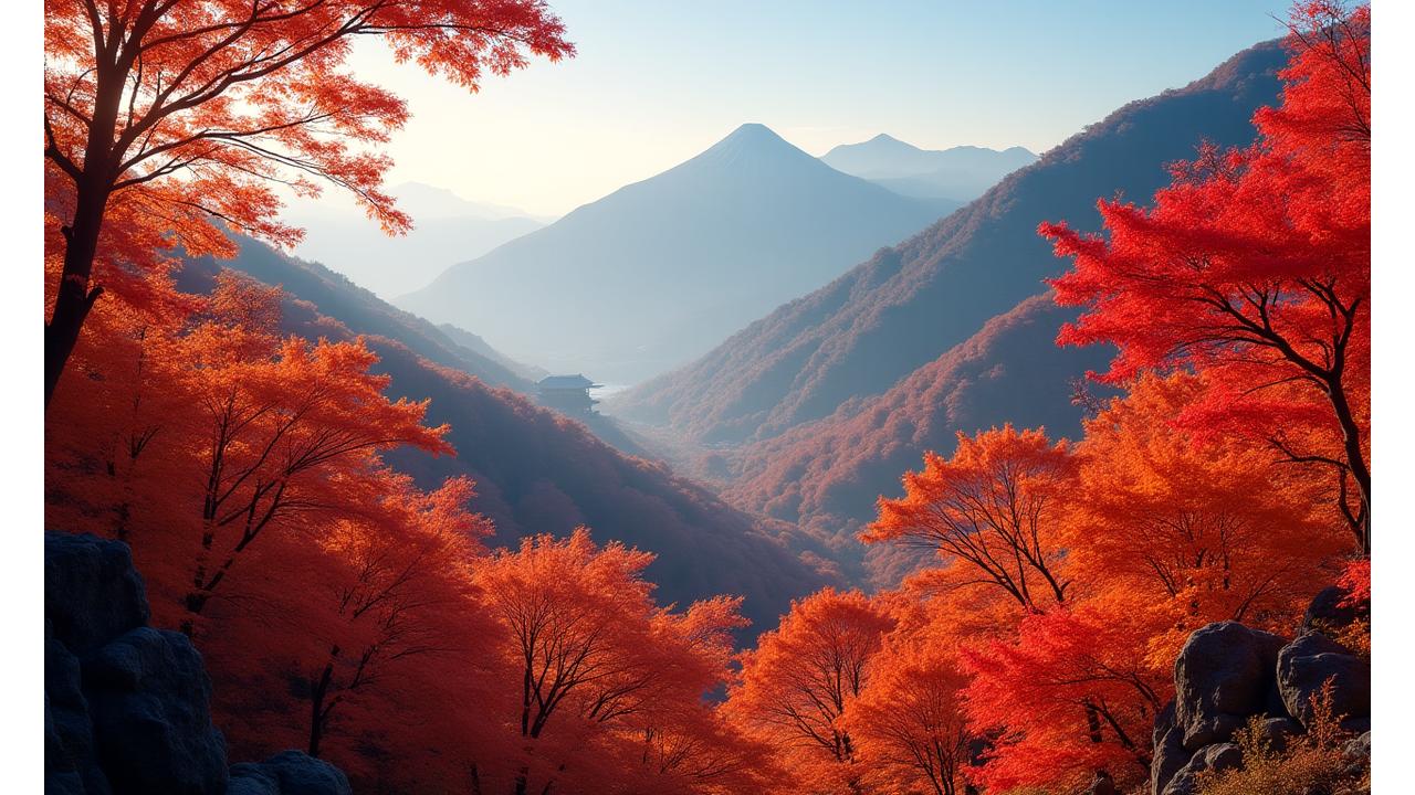 燃えるような紅葉